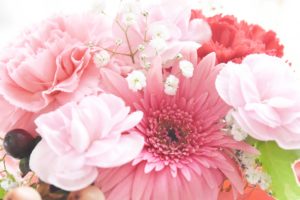 淡いピンクのお花