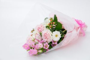 ピンク系の花束