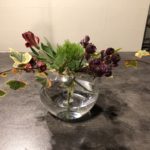 七五三の日のお食事会のテーブルを飾るお花