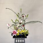 剣山を2つ使って活ける