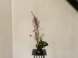 とても秋らしい生け花