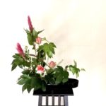 生け花の定番の形に活ける