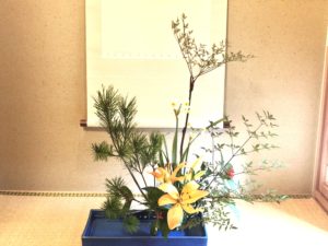 お正月花　和室におすすめの正統派な盛花