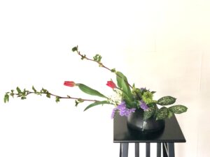 傾斜させた形に活ける