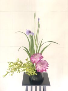 今シーズン2度目の花菖蒲の生け花