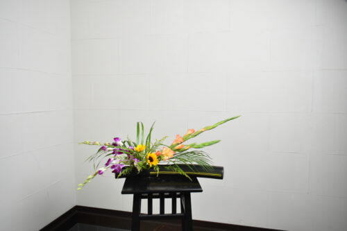 ひまわりの生け花