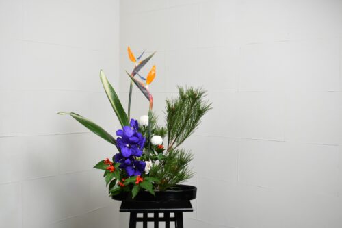 お正月の生け花